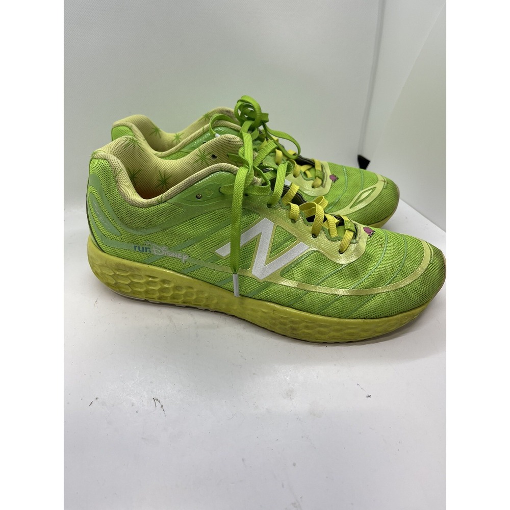 Run Disney 2015 Tinkerbell Green New Balance Glow-in-the-dark Sneakers Sz 6 - Picture 5 of 12